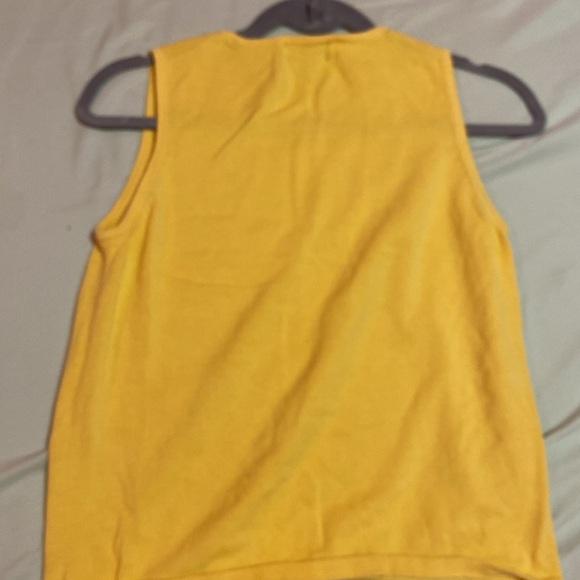 Charter Club Vintage Yellow Sweater Vest - Picture 3 of 3